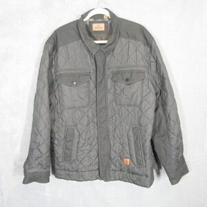Redhead Ranch Mens 2XL Quilted Barn Chore Jacket Coat Gray Pockets